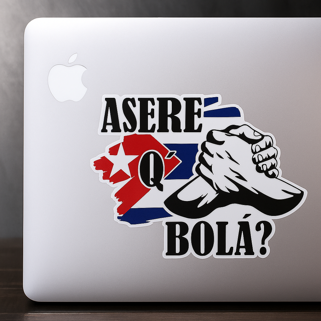 Asere Q Bolá? –Sticker De Orgullo Cubano