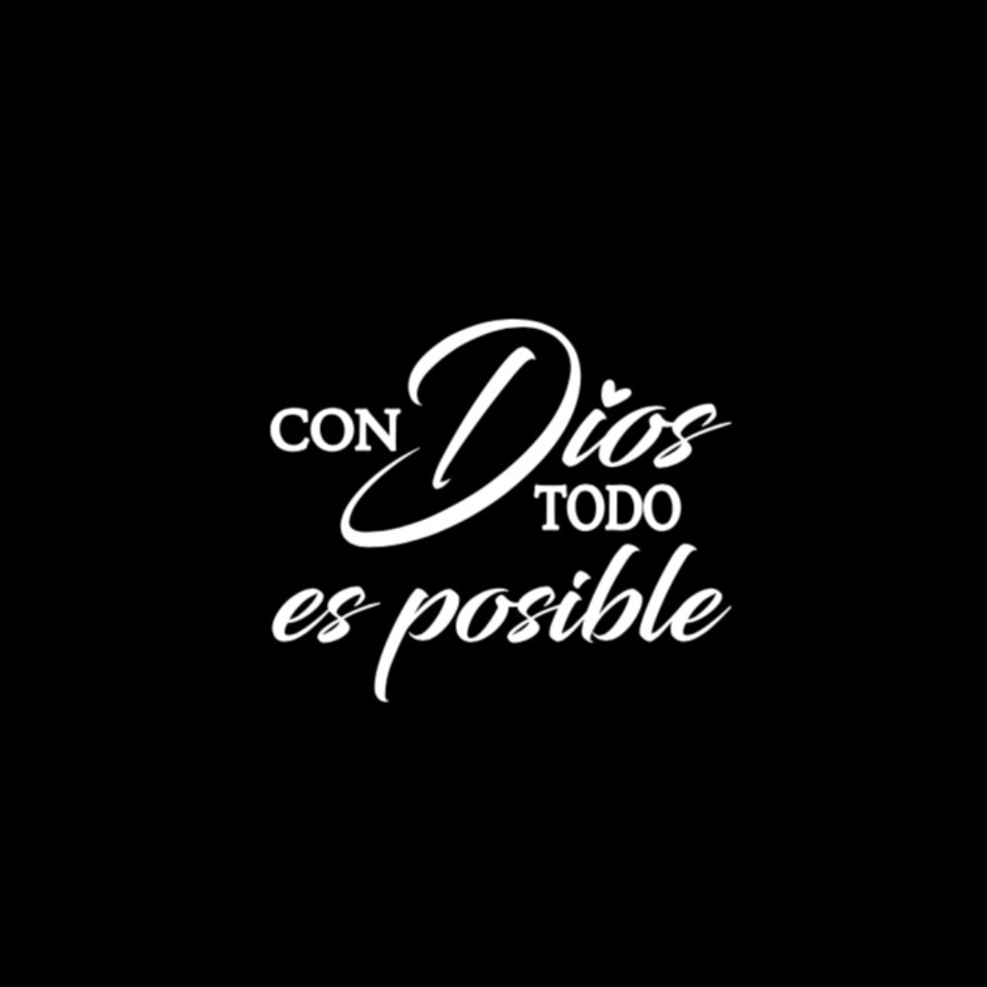 Sticker Vinilo Con Dios Todo Es Posible (6x5 in)